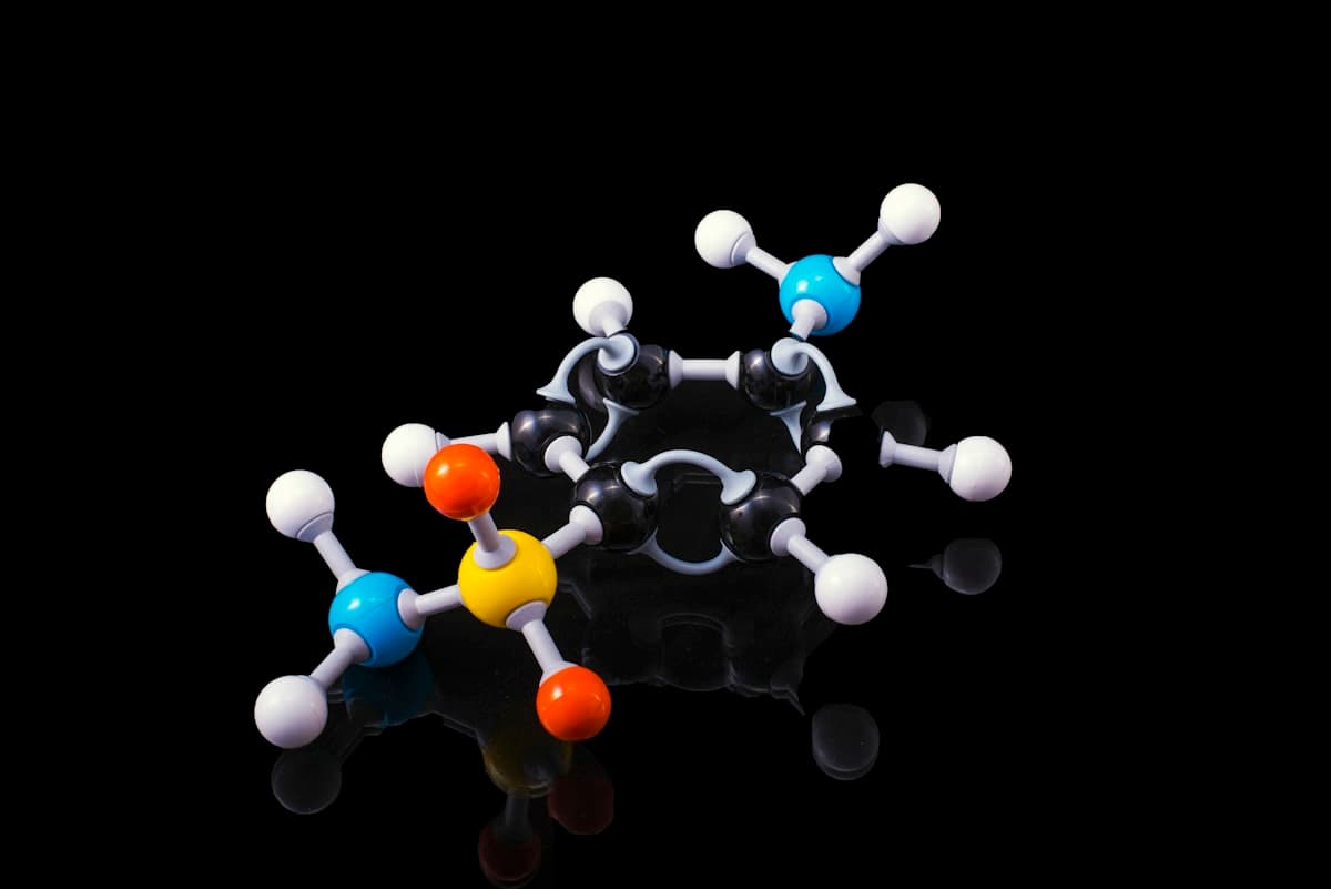 Chemistry lab with colorful solutions
