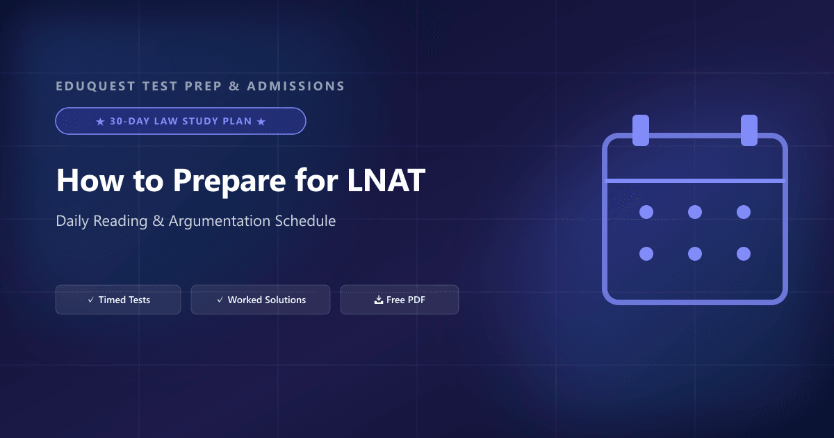 How to Prepare for LNAT in 30 Days: A Daily Study Plan