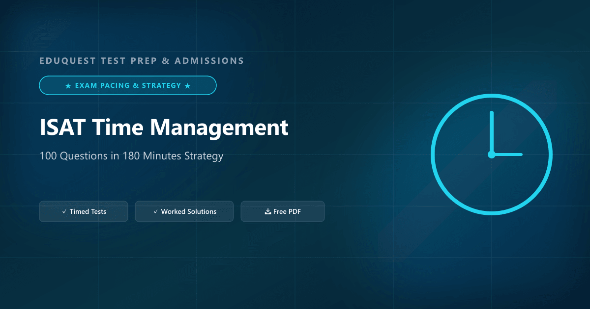 ISAT Time Management: How to Attempt Questions Under Exam Conditions
