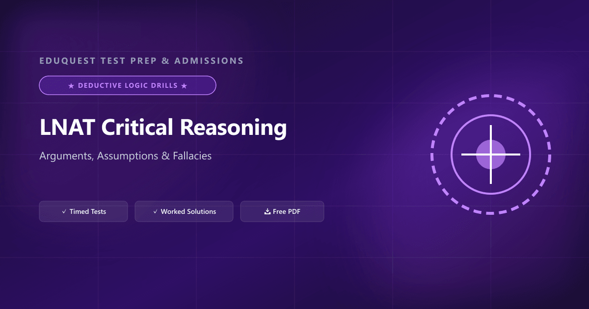 LNAT Critical Reasoning Practice: Main Arguments, Assumptions and Conclusions