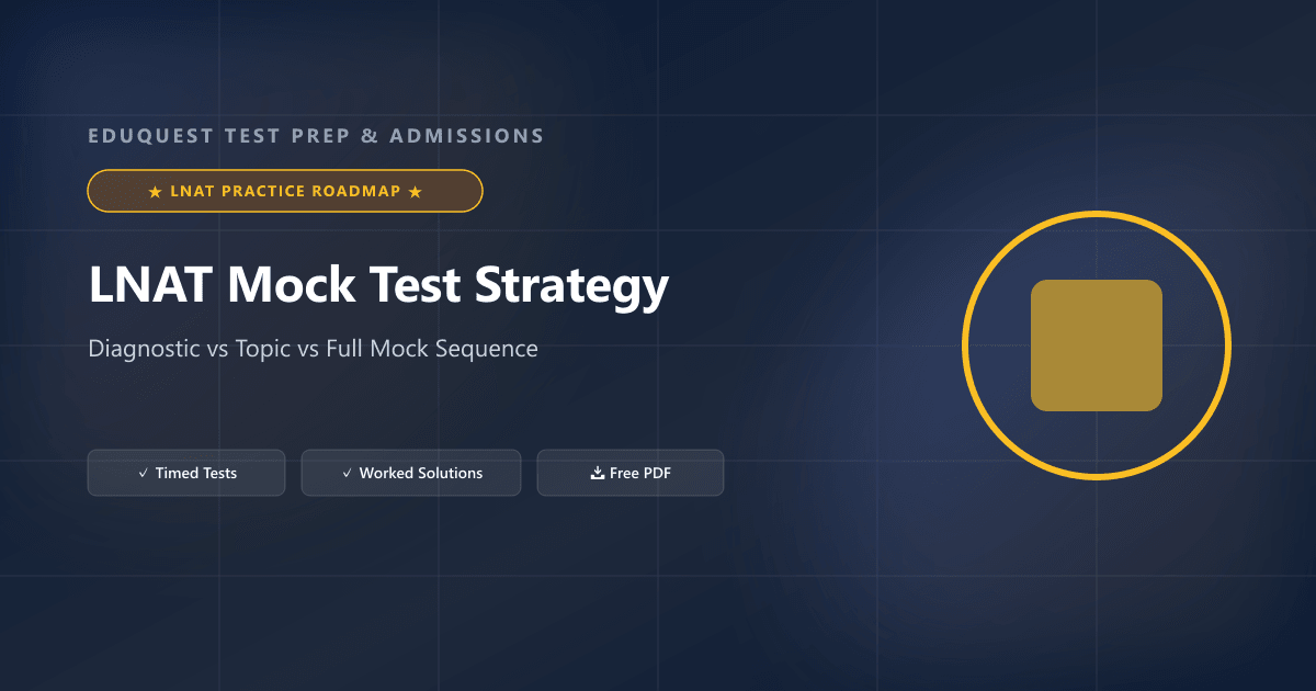 LNAT Diagnostic Test vs Topic Test vs Full Mock: The Best Practice Sequence