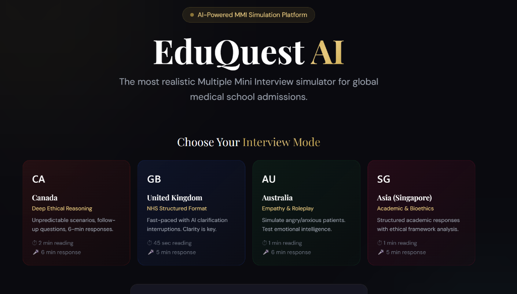 Choose your interview mode - CA, GB, AU, SG