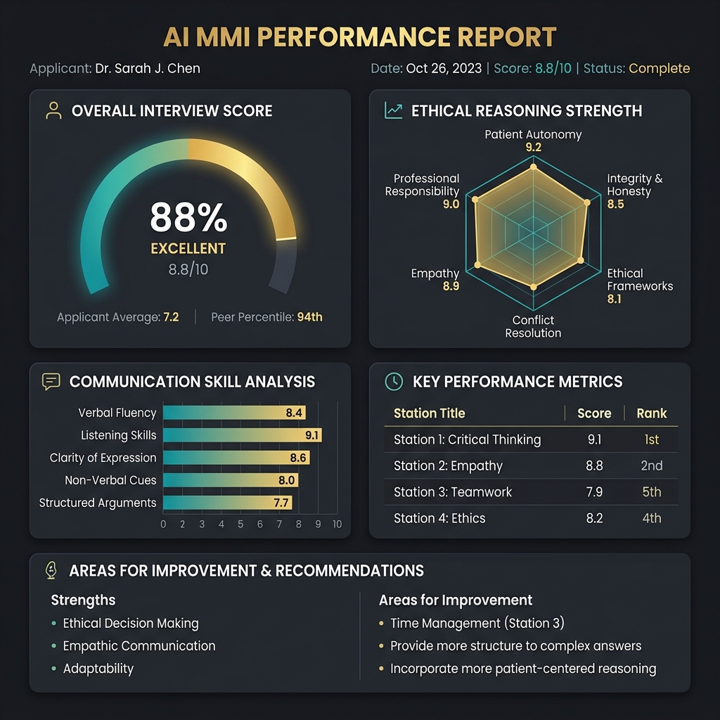 AI Interview Overall Performance Report Dashboard