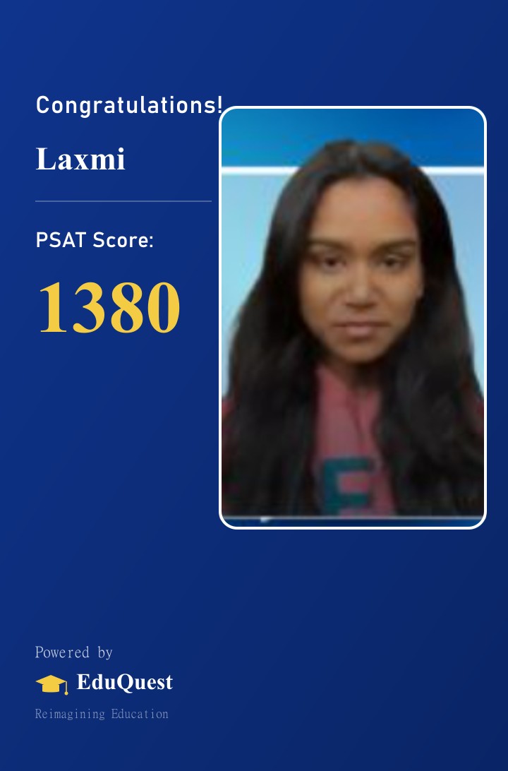 Laxmi - PSAT Congratulations Card