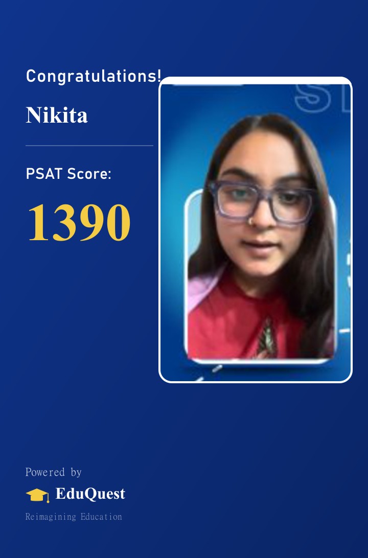 Nikita - PSAT Congratulations Card