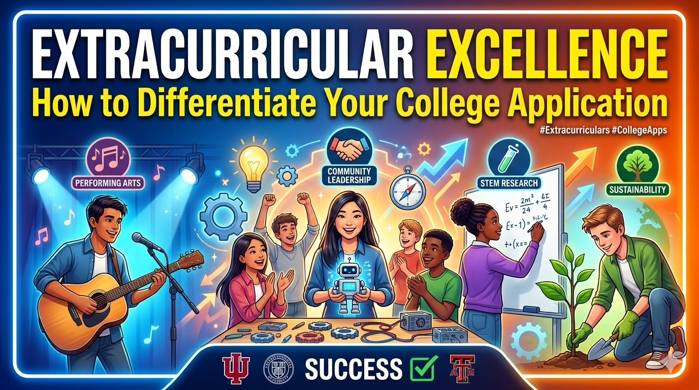 Student engaging in a variety of extracurricular activities to strengthen college application