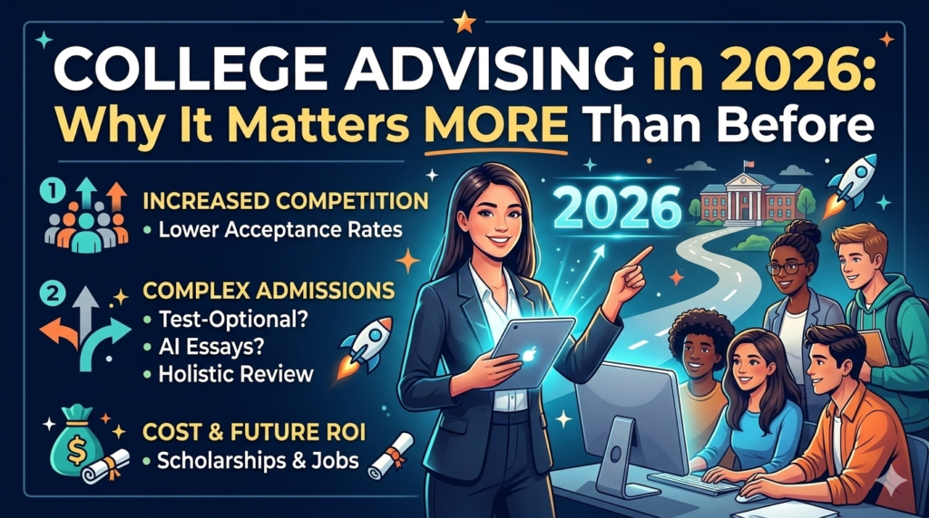 College advising in 2026 helping students plan university admissions and build strong academic profiles