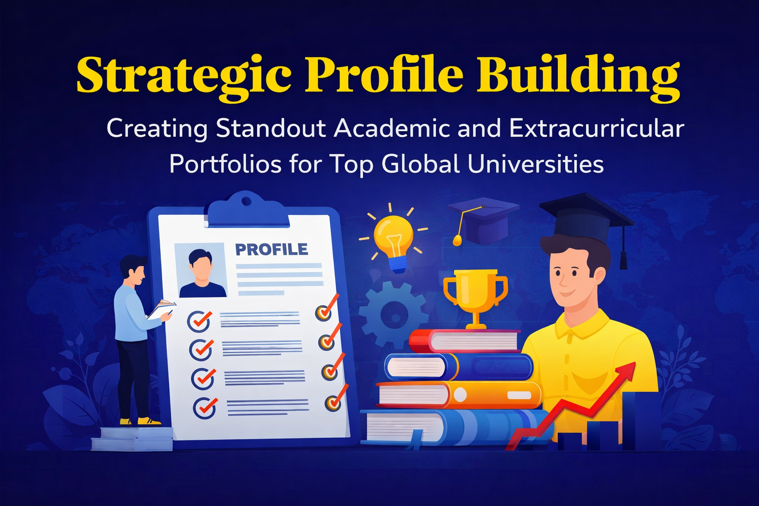 Strategic Profile Building for Global Universities helping students create strong academic and extracurricular portfolios for top university admissions.