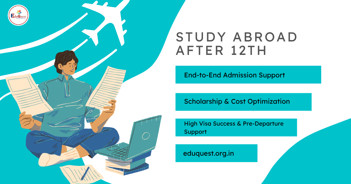 Indian students planning study abroad after 12th with university options worldwide.