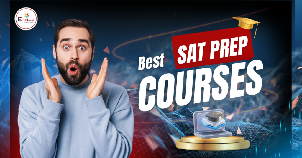 SAT coaching session by Edu Quest with students learning exam strategies.